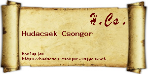 Hudacsek Csongor névjegykártya