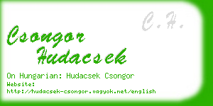 csongor hudacsek business card